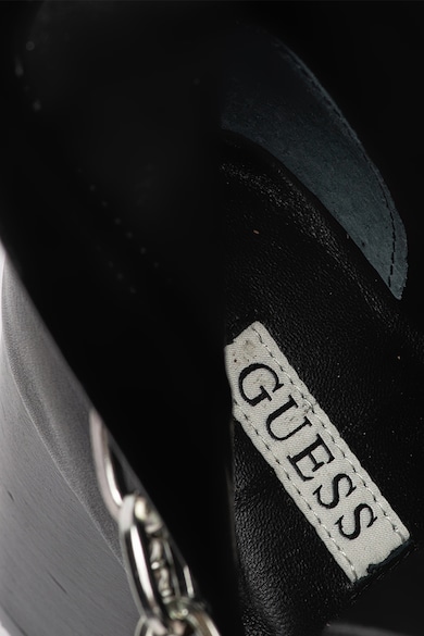 GUESS Botine de piele ecologica cu accesoriu din lant Femei