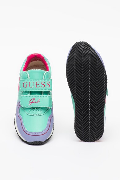 GUESS Pantofi sport cu garnituri de piele intoarsa ecologica si velcro Fete