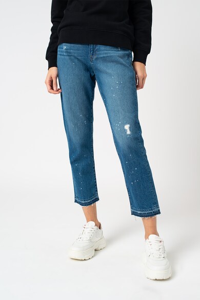 G-Star RAW 3301 straight fit magas derekú farmernadrág szaggatott részletekkel női