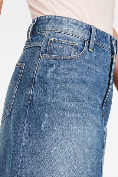 G-Star RAW Fusta din denim cu croiala in A si aspect decolorat Femei