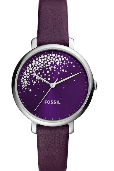 Fossil Ceas quartz cu o curea de piele Femei