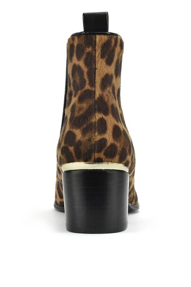 NINE WEST Ghete de piele intoarsa ecologica cu animal print Taye Femei