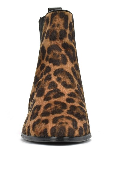 NINE WEST Ghete de piele intoarsa ecologica cu animal print Taye Femei