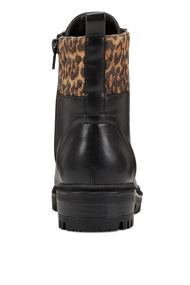 NINE WEST Ghete de piele ecologica cu garnitura cu animal print Wylie Femei