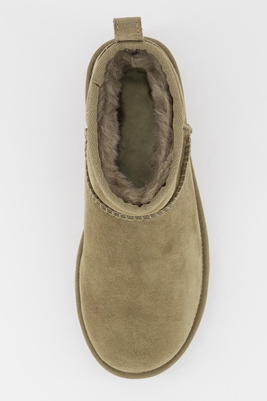 UGG Classic Ultra Mini rövid szárú bebújós nyersbőr csizma női