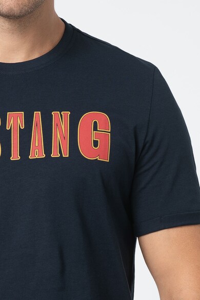 Mustang Tricou cu decolteu la baza gatului si imprimeu logo Alex Barbati