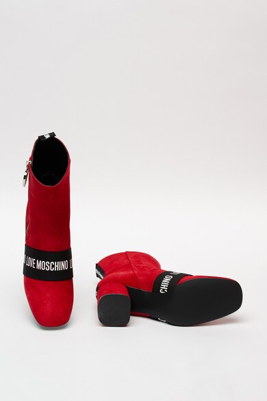 Love Moschino Botine de piele intoarsa cu aplicatiie logo Femei