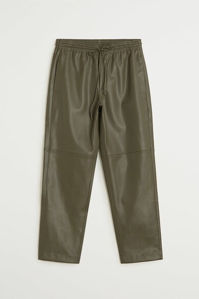 Mango Pantaloni jogger crop din piele ecologica Apple Femei