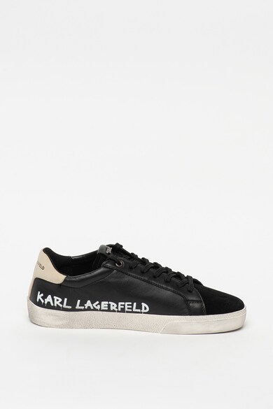 Karl Lagerfeld Pantofi sport de piele cu insertii de piele intoarsa Skool Barbati