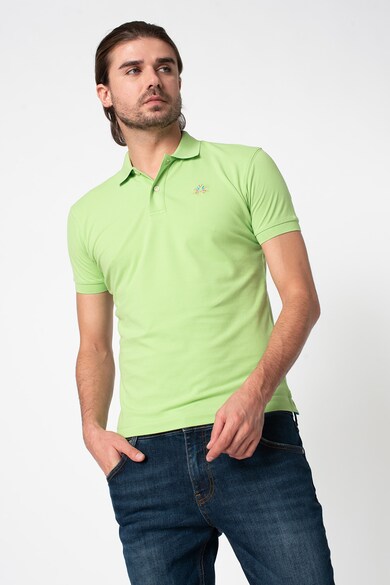 LA MARTINA Tricou polo slim fit din material pique Barbati