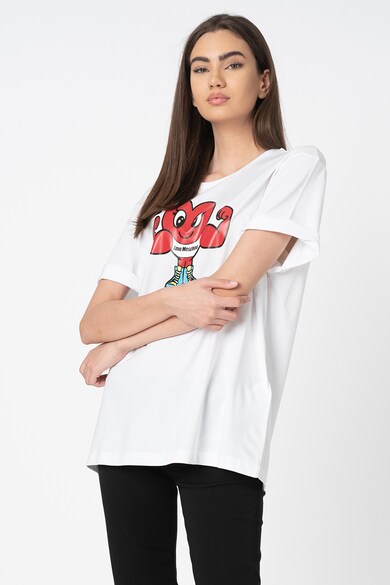 Love Moschino Tricou lejer cu imprimeu grafic Femei