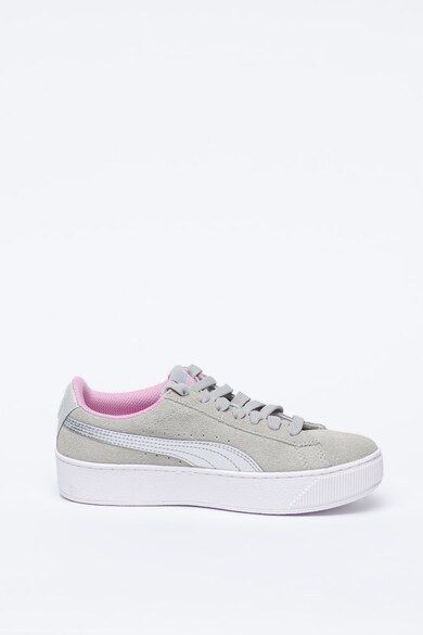 Puma Pantofi sport flatform din piele intoarsa si material sintetic Vikky Fete