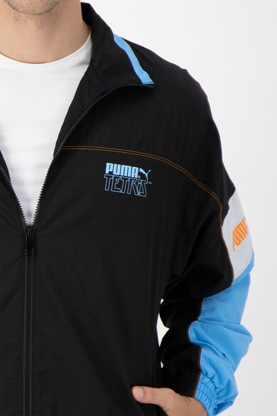 Puma Bluza sport cu fermoar si detaliu logo pe piept Tetris Track Barbati