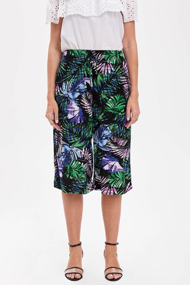DeFacto Háromnegyedes nadrág trópusi mintával női