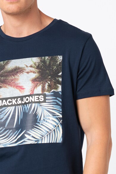 Jack & Jones Tricou cu decolteu la baza gatului si imprimeu Jorstein Barbati