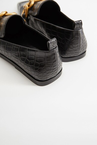 VIOLETA BY MANGO Pantofi loafer din piele ecologica cu lanturi decorative Ram Femei