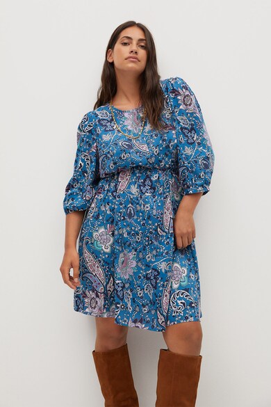 VIOLETA BY MANGO Rochie midi cu imprimeu floral Plumas Femei