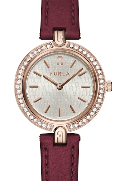 Furla Ceas rotund analog decorat cu cristale Femei