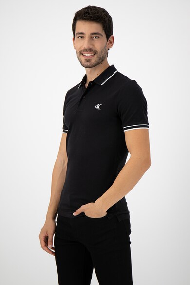 CALVIN KLEIN JEANS Tricou polo cu detaliu logo brodat Barbati