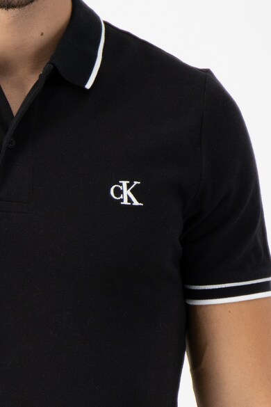 CALVIN KLEIN JEANS Tricou polo cu detaliu logo brodat Barbati