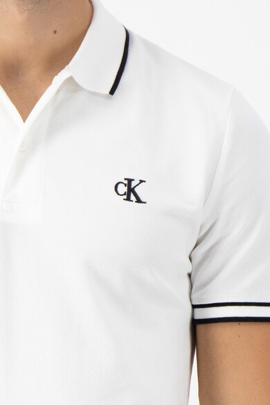 CALVIN KLEIN JEANS Tricou polo din amestec de bumbac Barbati