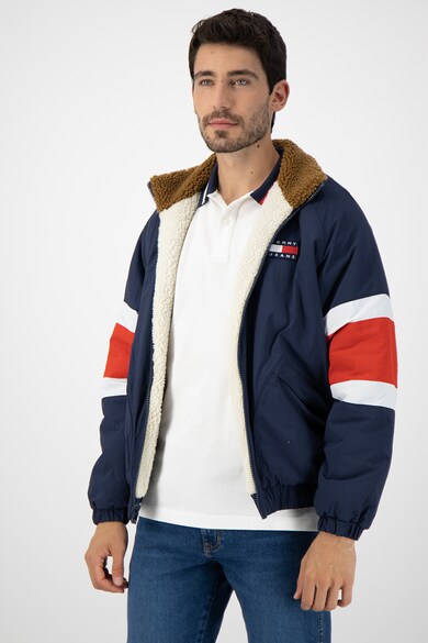 Tommy Jeans Jacheta cu fermoar si aspect de blana shearling Barbati