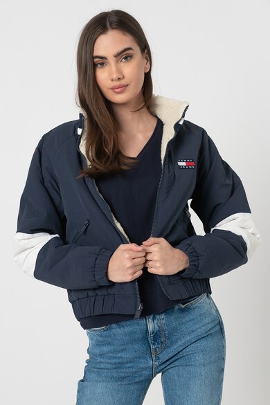 Tommy Jeans Jacheta reversibila din blana sherba Femei