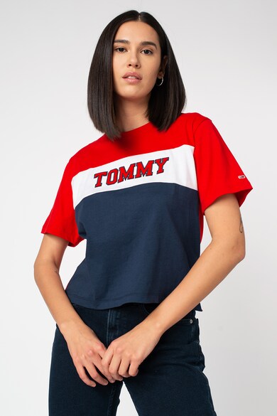 Tommy Jeans Organikuspamut póló logómintával női