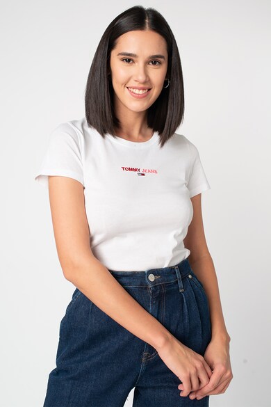 Tommy Jeans Organikuspamut póló kerek nyakrésszel női