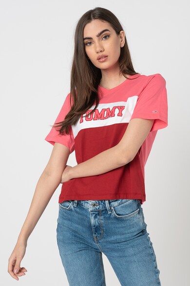 Tommy Jeans Tricou de bumbac organic cu imprimeu logo Femei