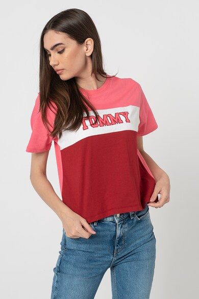 Tommy Jeans Tricou de bumbac organic cu imprimeu logo Femei