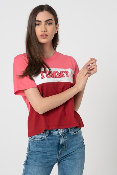 Tommy Jeans Tricou de bumbac organic cu imprimeu logo Femei