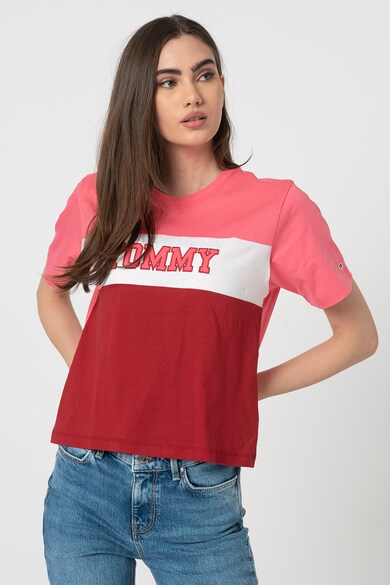 Tommy Jeans Tricou de bumbac organic cu imprimeu logo Femei