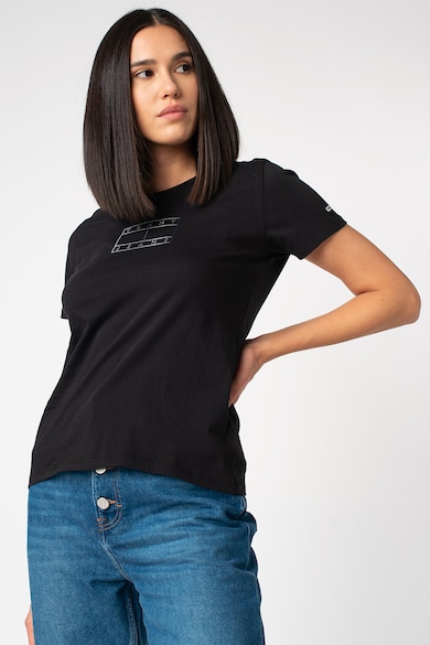 Tommy Jeans Organikuspamut póló kerek nyakrésszel női