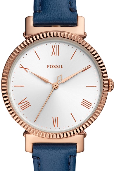 Fossil Кварцов часовник Daisy с кожена каишка Жени