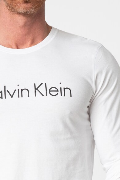 CALVIN KLEIN Bluza de casa cu decolteu la baza gatului si imprimeu logo Barbati