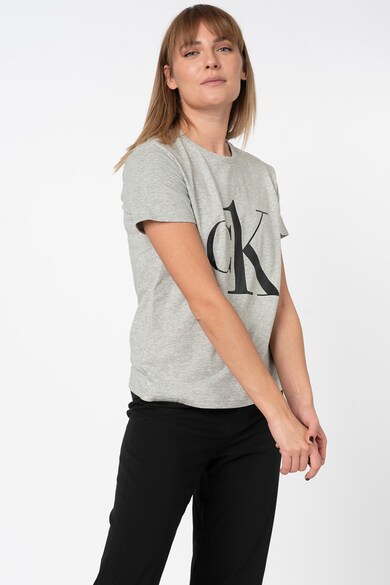 CALVIN KLEIN Tricou de casa regular fit cu imprimeu logo supradimensionat Femei