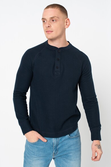 Banana Republic Bluza din amestec de bumbac organic cu decolteu henley Barbati