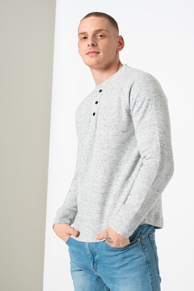 Banana Republic Bluza din amestec de bumbac organic cu decolteu henley Barbati