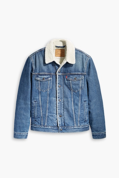 Levi's Jacheta din denim cu captuseala de blana shearling sintetica Barbati