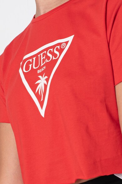 GUESS Tricou crop cu imprimeu logo 3 Femei