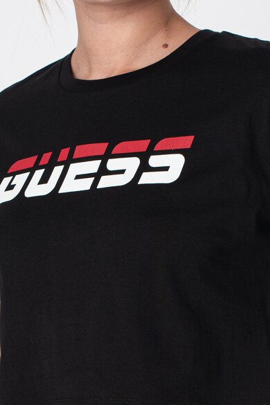 GUESS Tricou crop de casa, cu logo Femei