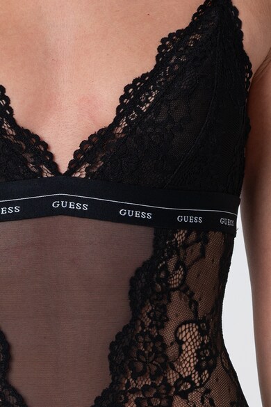 GUESS Body de dantela cu banda elastica cu logo Femei