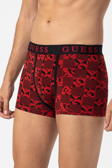 Guess Set de boxeri cu imprimeu si uni - 3 perechi Barbati