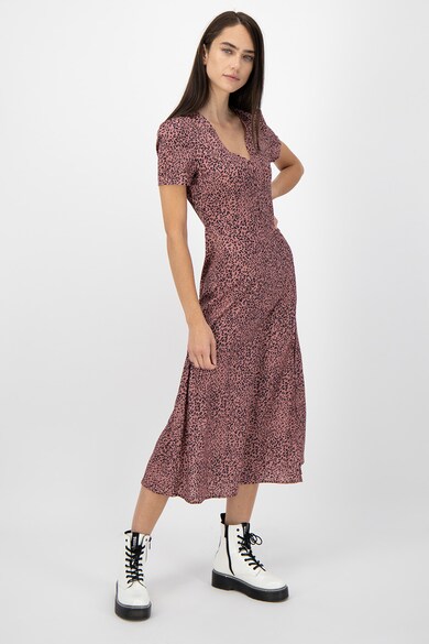 Missguided Rochie midi de satin cu animal print Femei