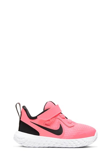 Nike Pantofi sport cu velcro, Revolution 5, Roz/Negru Fete