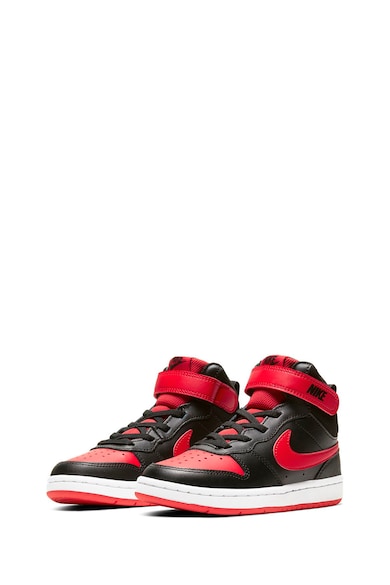 Nike Pantofi sport din piele si piele ecologica cu detaliu logo Court Borough Mid 2 Fete