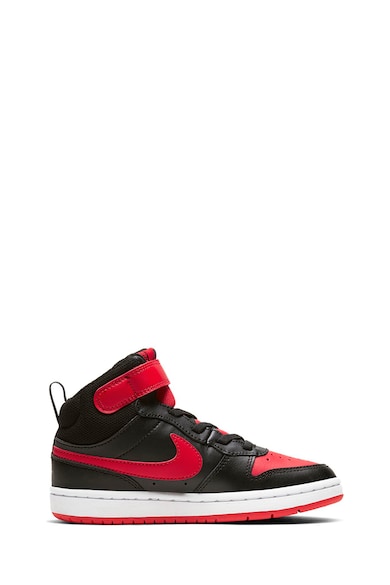 Nike Pantofi sport din piele si piele ecologica cu detaliu logo Court Borough Mid Fete