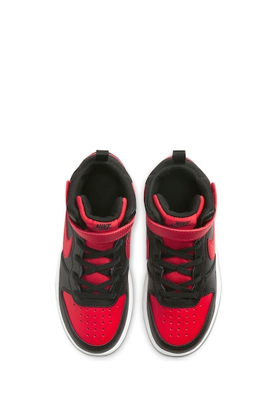 Nike Pantofi sport din piele si piele ecologica cu detaliu logo Court Borough Mid Fete