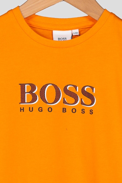 Boss Hugo Boss Tricou cu decolteu la baza gatului si logo Baieti